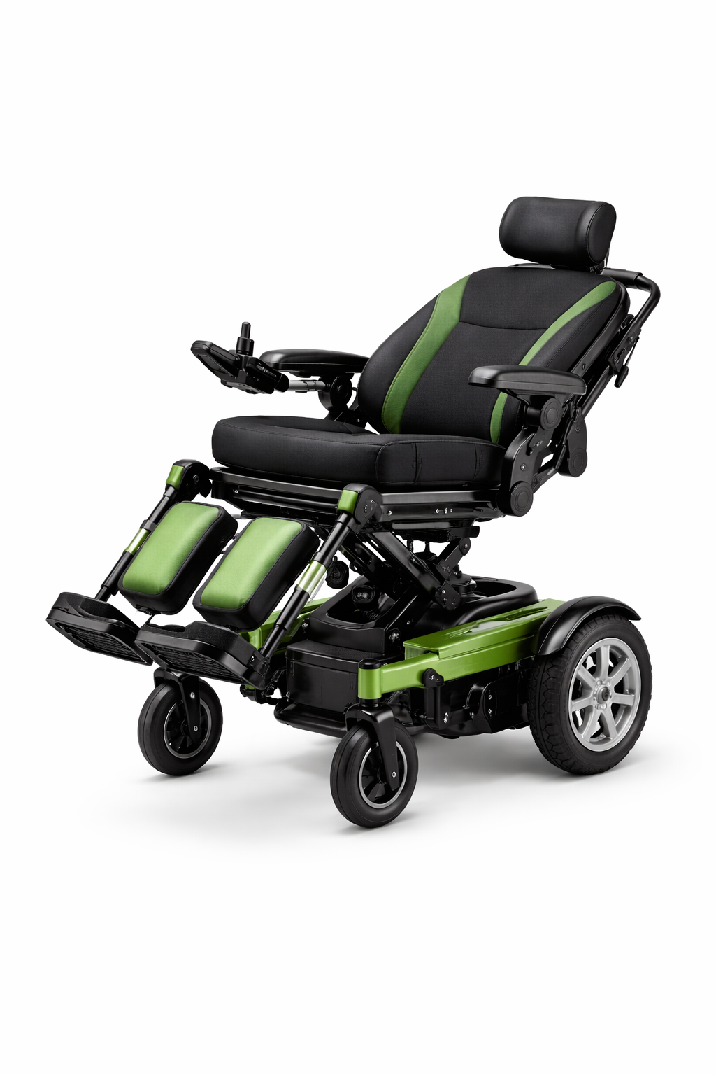 Eclipse Reclining Elevating Power Wheelchair – Emerald Green