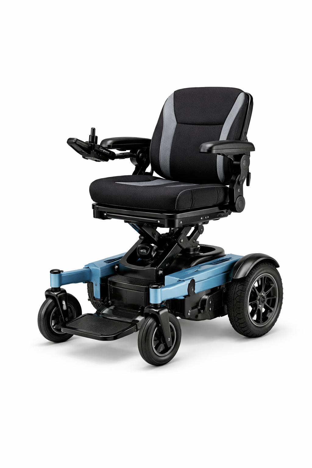 Vanguard Sport Elevating Power Wheelchair – Ocean Blue